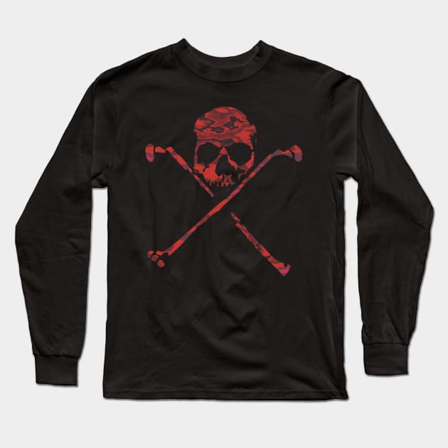 Calavera Pirata Batic Long Sleeve T-Shirt by w.d.roswell